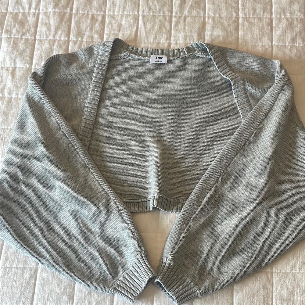 TNA Gray Knit Shrug Sweater